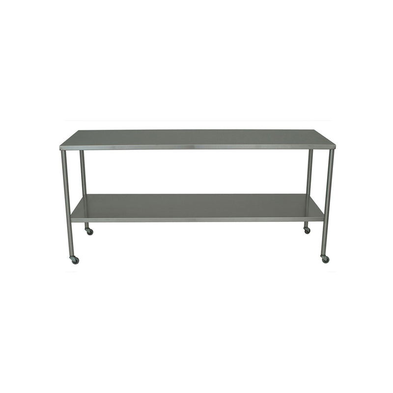 Instrument Table with Shelf, Stainless Steel, 24 x 72" (DROP SHIP ONLY)"