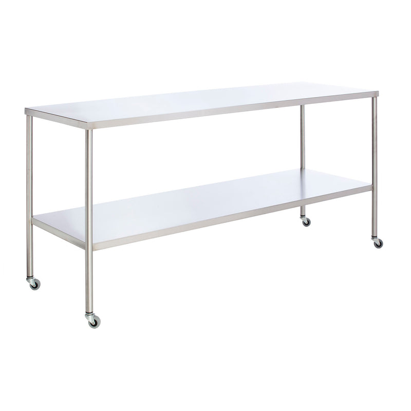 Instrument Table with Shelf, Stainless Steel, 24 x 60" (DROP SHIP ONLY)"