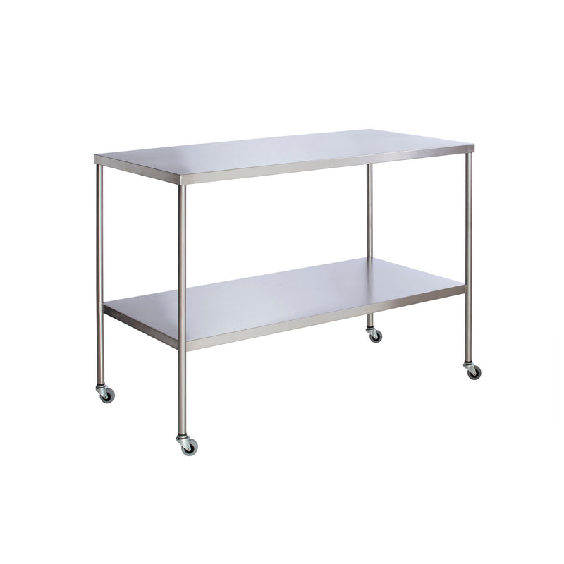 Instrument Table with Shelf, Stainless Steel, 24 x 48" (DROP SHIP ONLY)"
