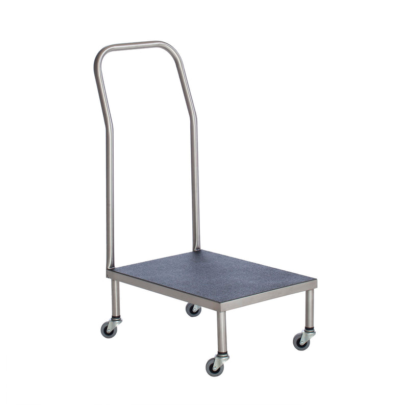 Foot Stool, Transport Cart, Stainless Steel, 20 3/8W x 10"H x 13.25"D (DROP SHIP ONLY)"