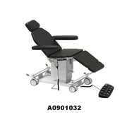 ADS Dental surgical chair AA6688 in light gray upholstery, with adjustable headrest and armrests, designed for dental procedures.