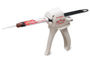 Pulpdent ACTIVA BioACTIVE Restorative dental material in a container, designed for tooth restoration with bioactive properties.