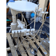 Used Adec 541 dental cabinet and assistant package from DENTAMED USA, 12 o'clock Adec style with dental equipment setup.