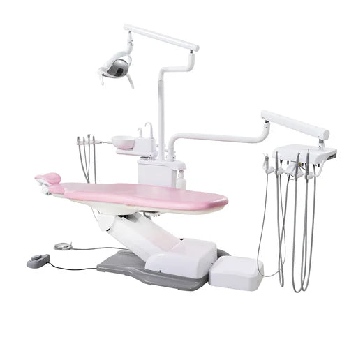 ADS DENTAL Pediatric Bench Operatory Package with dental chair, cuspidor, and accessories for pediatric dental treatment.