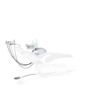 ADS Dental Beyond 301 Post Mounted Utility (PMU) bracket mounted on a dental unit for versatile dental equipment support