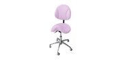 ADS Dental Saddle Doctor Stool with back support, ergonomic design, adjustable height, and cushioned seat for dental professionals.