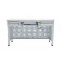 ADS Dental Workbench 8800349A showing a sturdy dental workbench with organized workspace and tools for dental procedures.