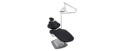 ADS Dental AJ12 fixed-base orthodontic dental chair with built-in light, ergonomic design, and adjustable features for patient comfort.