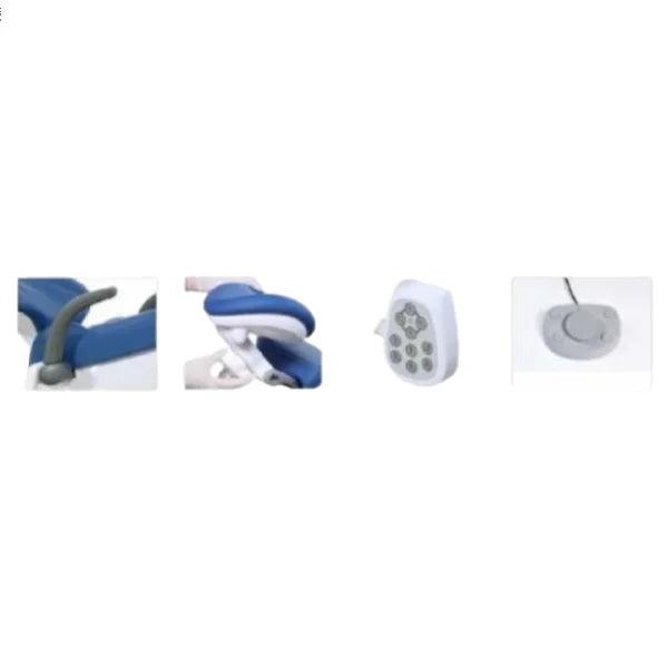 ADS Dental AJ12 patient chair with adjustable headrest and cushioned seat for comfortable dental treatments.