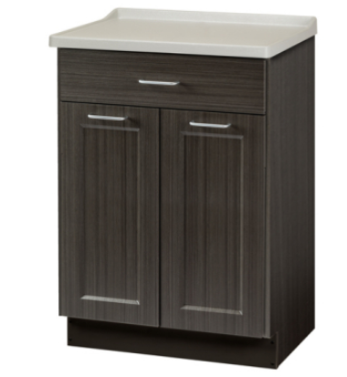 Clinton 8821-AF Fashion Finish, Molded Top Treatment Cabinet with 2 Doors and 1 Drawer - DENTAMED USA