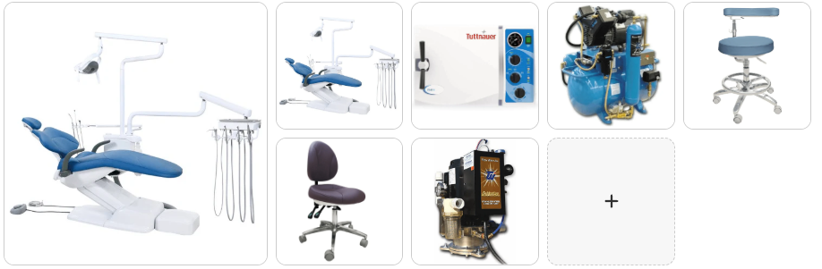 New 2 Dental Chair Package # 3 W/Dr & Asst Stools+Sterilizer+Compressor+ Vacuum AD802566232012