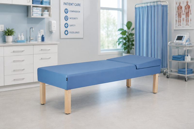 Viva Comfort Lucas Therapy Treatment Recovery Couch with Adjustable Backrest, Blue (ADI996-11-BLU-MK)