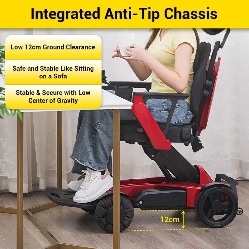 Easwe® L10 – Luxury Electric Wheelchair with Adjustable Seat Height - Dentamed USA