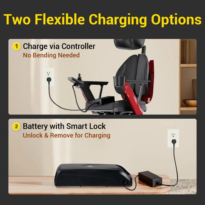 Easwe® L10 – Luxury Electric Wheelchair with Adjustable Seat Height