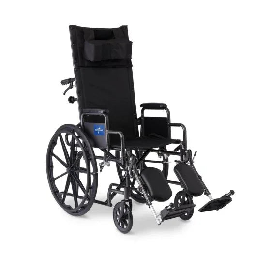 Medline Guardian Reclining Wheelchair DL Arm 18in Seat 1Ct - Dentamed USA
