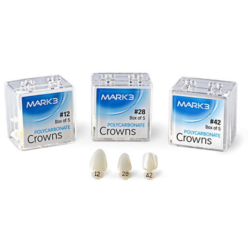 Dental Polycarbonate Crowns 5/pk - MARK3 - DENTAMED USA