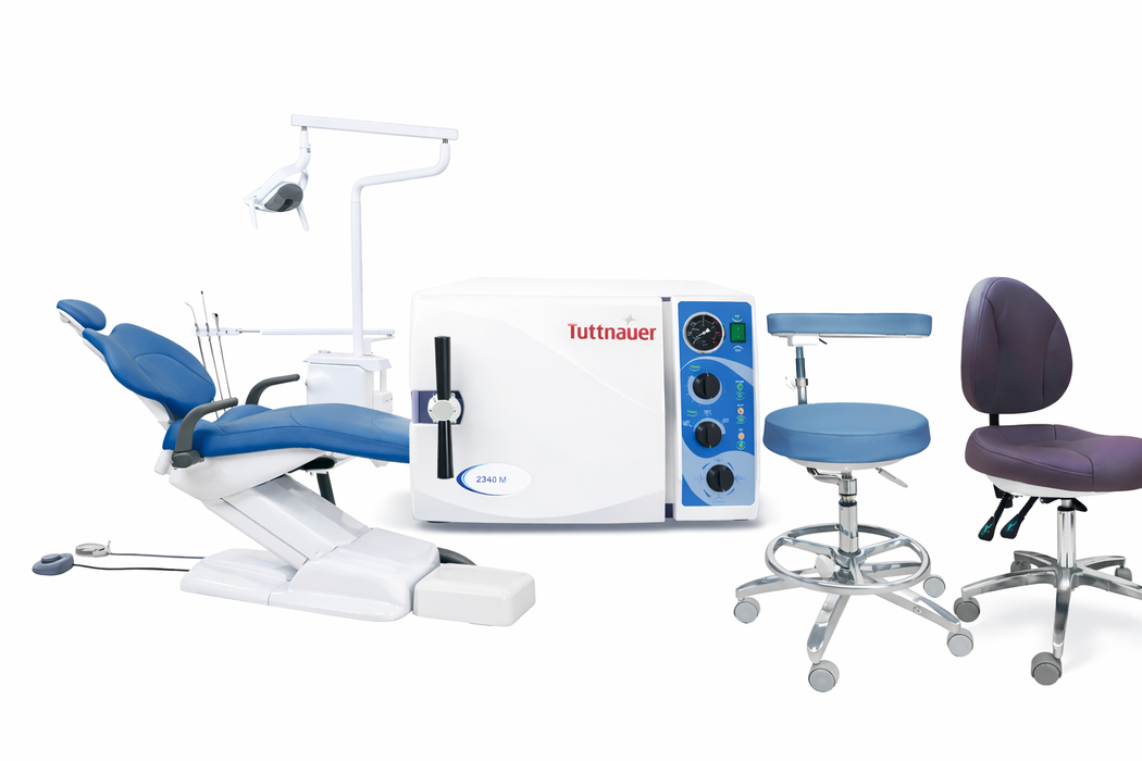 New Dental Chair Package (#1) W/Dr & Asst Stools AD802566