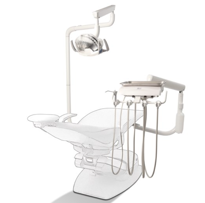 DCI Reliance Swing Mount Pole w/Auto Dental Unit White PN RS4001
