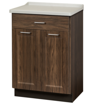 Clinton 8821-AF Fashion Finish, Molded Top Treatment Cabinet with 2 Doors and 1 Drawer - DENTAMED USA