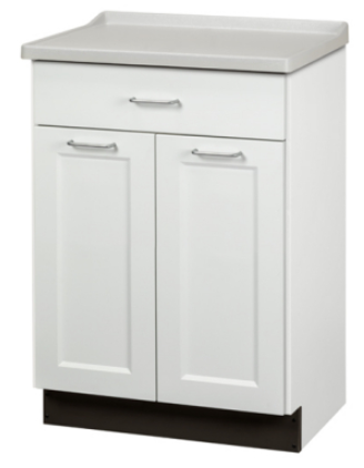 Clinton 8821-AF Fashion Finish, Molded Top Treatment Cabinet with 2 Doors and 1 Drawer - DENTAMED USA