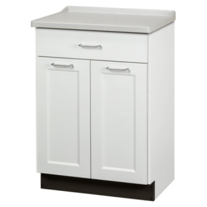 Clinton 8821-AF Fashion Finish, Molded Top Treatment Cabinet with 2 Doors and 1 Drawer - DENTAMED USA